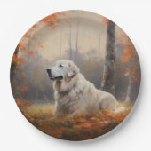 Assiettes En Carton Les grandes Pyrénées à l'automne Feuilles automne  (Devant)