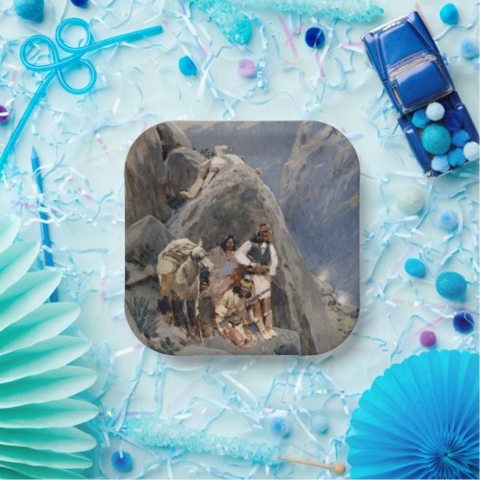 Assiettes En Carton Les guerriers d'Apache : une embuscade sur la cava (Fête)