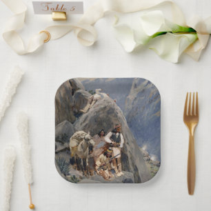 Assiettes En Carton Les guerriers d'Apache : une embuscade sur la cava
