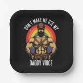 Assiettes En Carton Les hommes ne m'obligent pas à utiliser mon papa V (Recto)