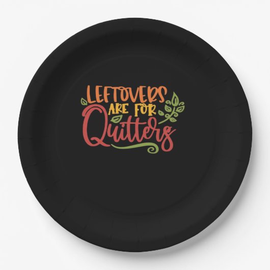 Assiettes En Carton Les Leftovers Sont Pour Quitters Classique Simple (Devant)