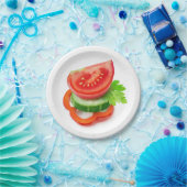 Assiettes En Carton Les légumes frais (Fête)