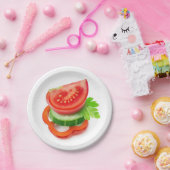 Assiettes En Carton Les légumes frais (Fête)