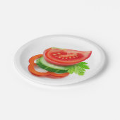 Assiettes En Carton Les légumes frais (Angle)