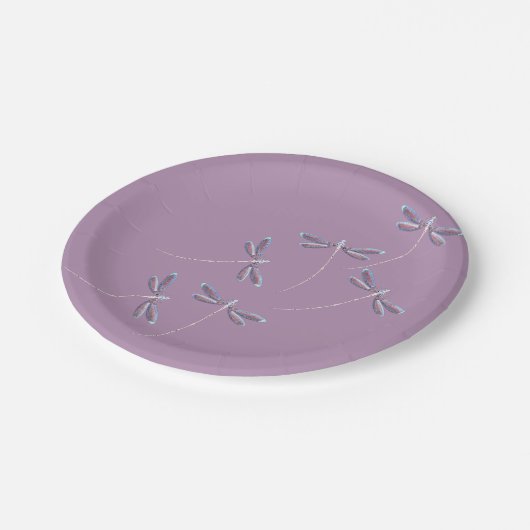 Assiettes En Carton Les libellules en vol (Angle)