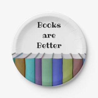 Assiettes En Carton Les livres sont meilleurs
