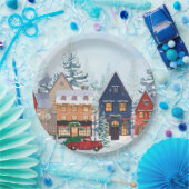 Assiettes En Carton Les maisons des merveilles d'hiver (Fête)