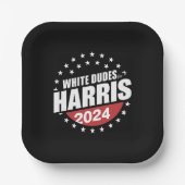Assiettes En Carton Les Mecs Blancs De L'Élection De Kamala Harris 202 (Recto)