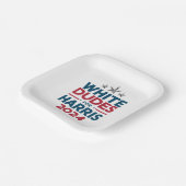 Assiettes En Carton Les Mecs Blancs De L'Élection Harris-2024 (Angulaire)
