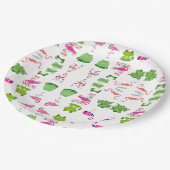 Assiettes En Carton Les mignons animaux grenouilles et flamants (Angle)