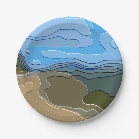 ASSIETTES EN CARTON LES MONTAGNES (Devant)