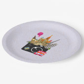 Assiettes En Carton Les monuments européens avec une caméra (Angle)