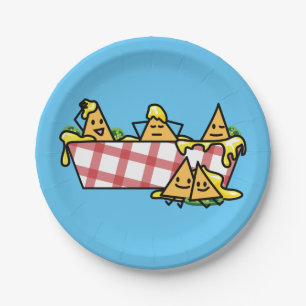 Assiettes En Carton Les Nachos ont fondu des puces de tortilla de