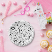 Assiettes En Carton Les notes de musique (Fête)