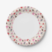Assiettes En Carton Les oiseaux amoureux (Devant)