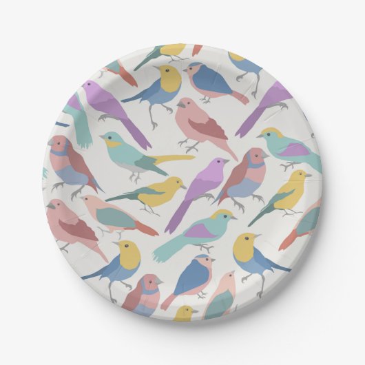 Assiettes En Carton Les oiseaux ensemble (Devant)