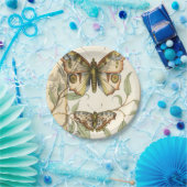 Assiettes En Carton Les papillons Tandem sur les Feuilles verts (Fête)