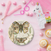 Assiettes En Carton Les papillons Tandem sur les Feuilles verts (Fête)