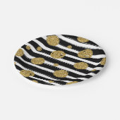 Assiettes En Carton Les parties scintillantes d'or de Faux pointillent (Angle)