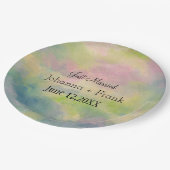 Assiettes En Carton Les Pastels Mariés (Angle)