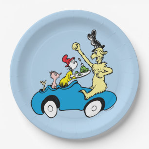 Assiettes En Carton Les personnages de Dr. Seuss dans les œufs verts e