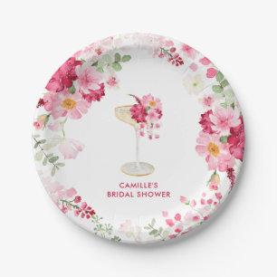 Assiettes En Carton Les pétales et la Fête des mariées florale de Pros