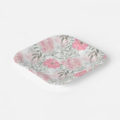 Assiettes En Carton Les pivoines roses (Angulaire)