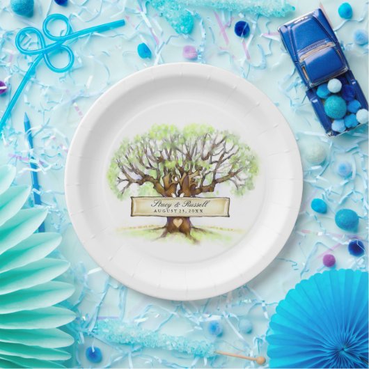 Assiettes En Carton Les plaques à papier customisées par mariage (Fête)