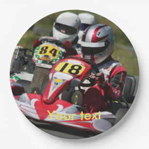Assiettes En Carton Les plaques à papier de partie de Karting vont de