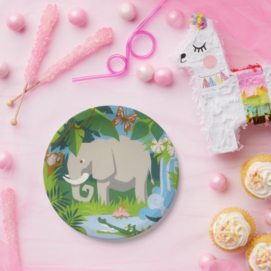 Assiettes En Carton Les plaques à papier d'éléphant (Fête)