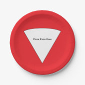 Assiettes En Carton Les plaques à papier "placez pizza ici" (Devant)