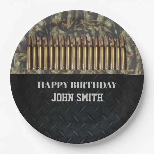 Assiettes En Carton Les plats des hommes de fête d'anniversaire de (Devant)