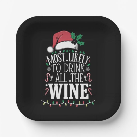 Assiettes En Carton Les Plus Susceptibles De Boire Noël Toute La Famil (Recto)