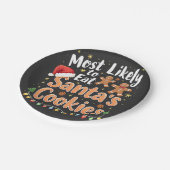 Assiettes En Carton Les plus susceptibles de manger Père Noël Cookies (Angle)