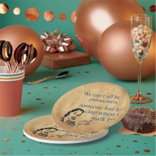 Assiettes En Carton Les princesses de SlipperyJoe applaudissent affich
