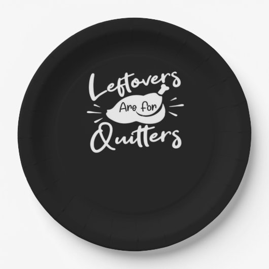 Assiettes En Carton Les Restes Sont Pour Les Quitters Cute V-Neck (Devant)