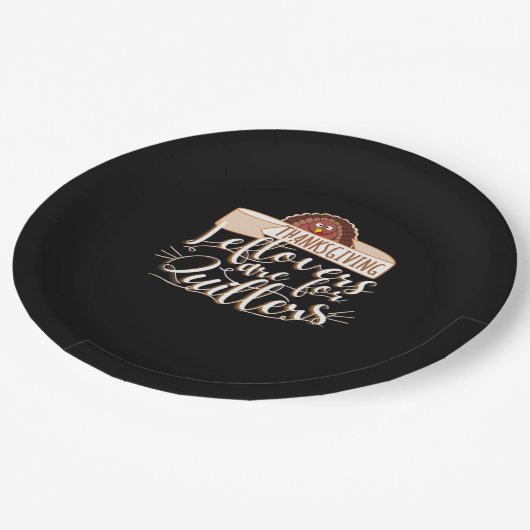 Assiettes En Carton Les Restes Sont Pour Les Quitters, Drôle Thanksgiv (Angle)