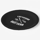 Assiettes En Carton Les Restes Sont Pour Les Quitters Gobble Drôle Tha (Angle)