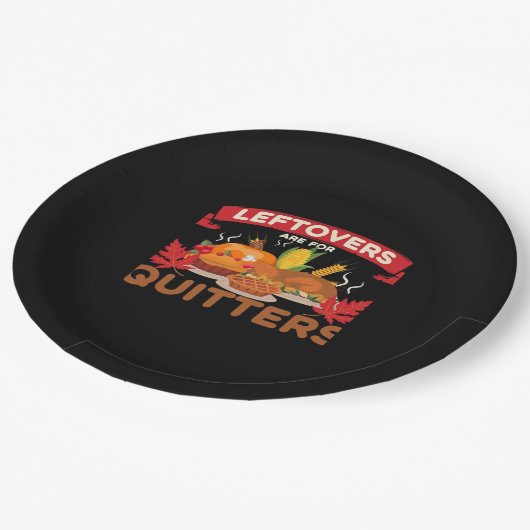 Assiettes En Carton Les Restes Sont Pour Les Quitters Minimal Créatif (Angle)