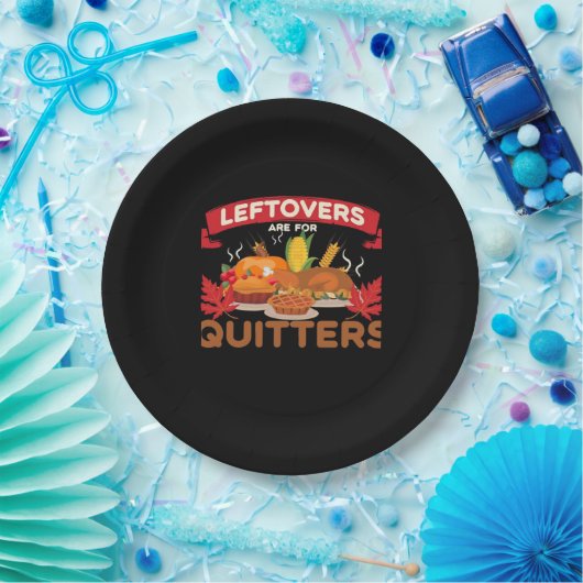 Assiettes En Carton Les Restes Sont Pour Les Quitters Minimal Créatif (Fête)