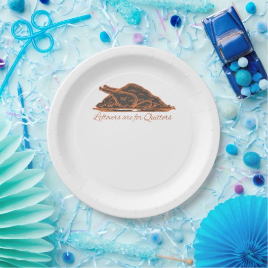 Assiettes En Carton Les Restes Sont Pour Les Quitters Turquie Graphic (Fête)