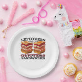 Assiettes En Carton Les Restes Sont Pour Les Sandwichs Essentiels (Fête)