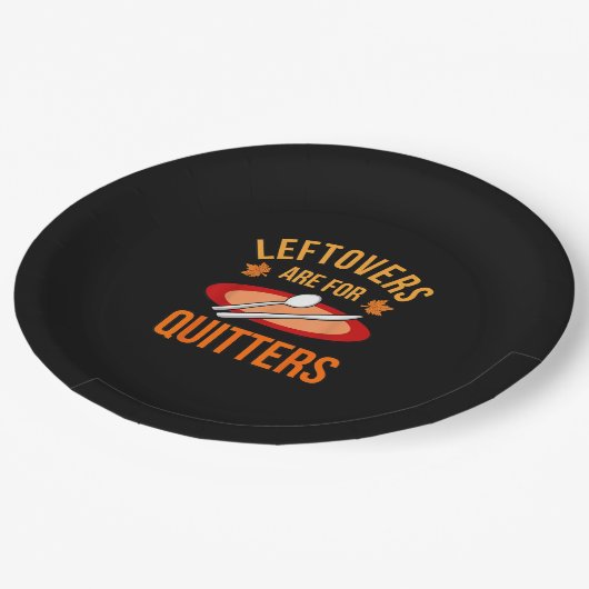 Assiettes En Carton Les Restes Sont Pour Quitter Turquie Thanksgiving (Angle)