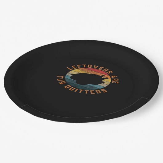 Assiettes En Carton Les restes sont pour Quitters Classic Aesthétique (Angle)