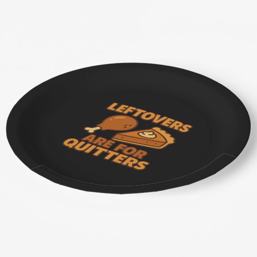 Assiettes En Carton Les restes sont pour Quitters Classic Cool Minimal (Angle)