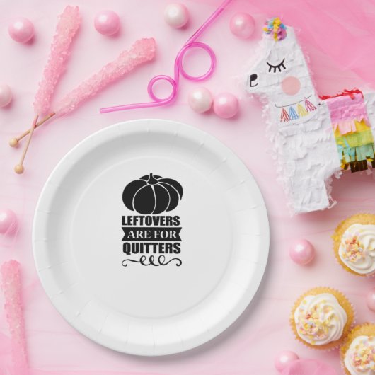 Assiettes En Carton Les restes sont pour Quitters Classic Funny Retro (Fête)