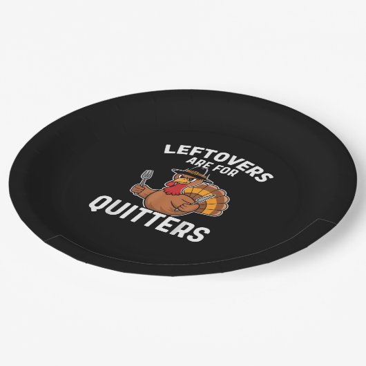Assiettes En Carton Les Restes Sont Pour Quitters Drôle Thanksgiving C (Angle)