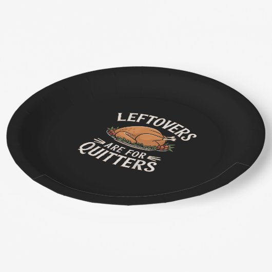 Assiettes En Carton Les Restes Sont Pour Quitters Drôle Thanksgiving N (Angle)