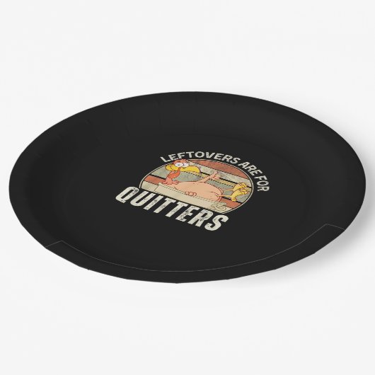 Assiettes En Carton Les Restes Sont Pour Quitters Drôle Thanksgiving R (Angle)