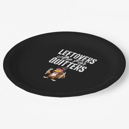 Assiettes En Carton Les Restes Sont Pour Quitters Drôle Thanksgiving T (Angle)